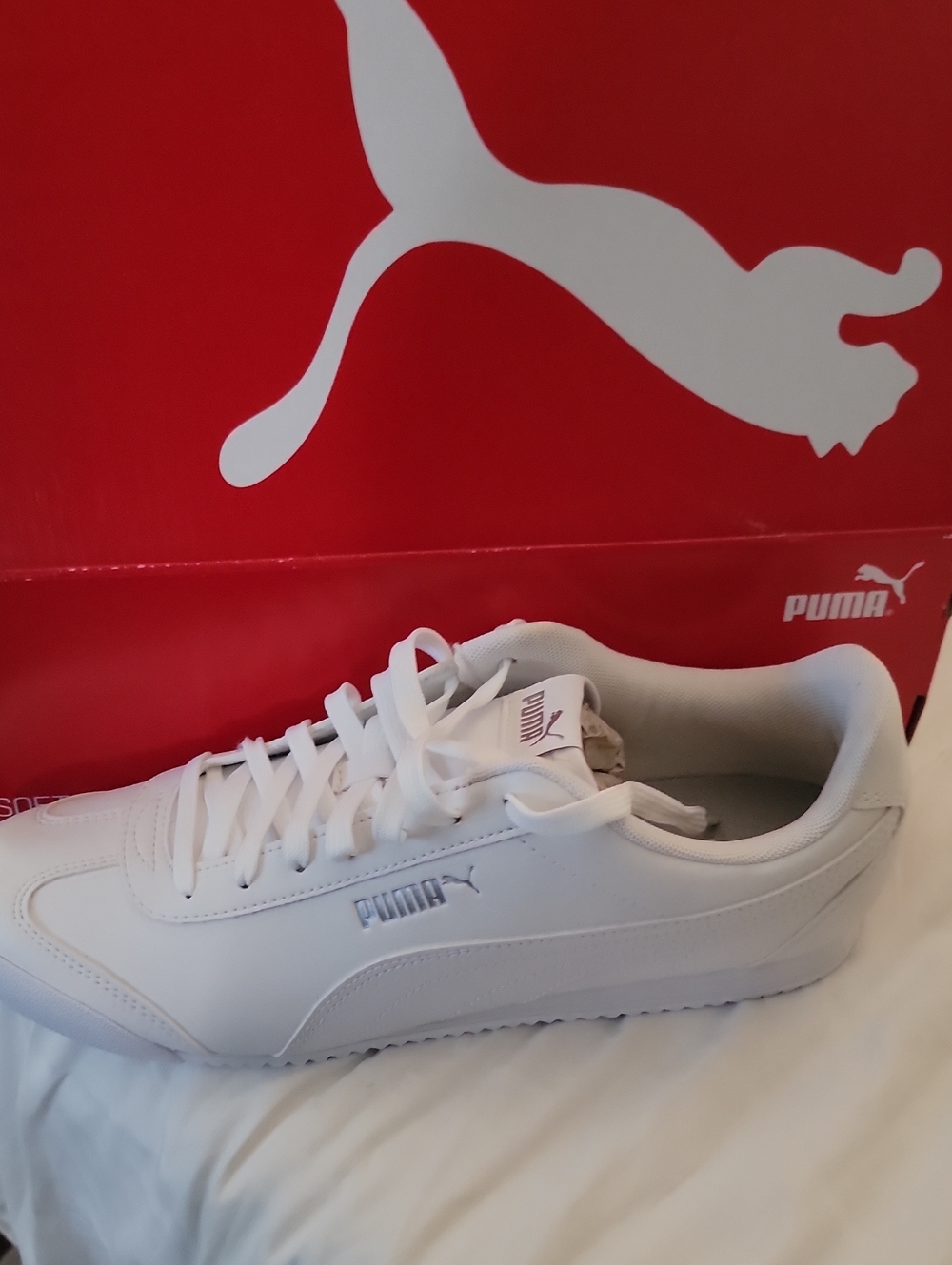 Puma White NWT, SZ 10, Low-Profile Women's Leather Sneakers